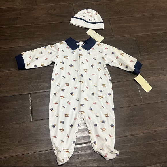 Ralph Lauren American Teddy Print Onsie - Picture 1 of 8